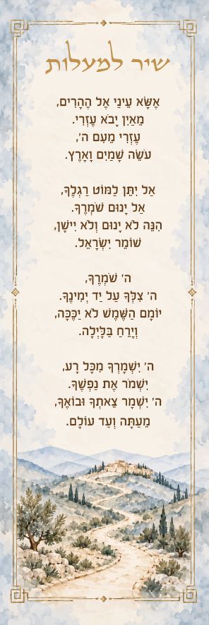סימניה שיר למעלות לבר מצווה · הרי קדם